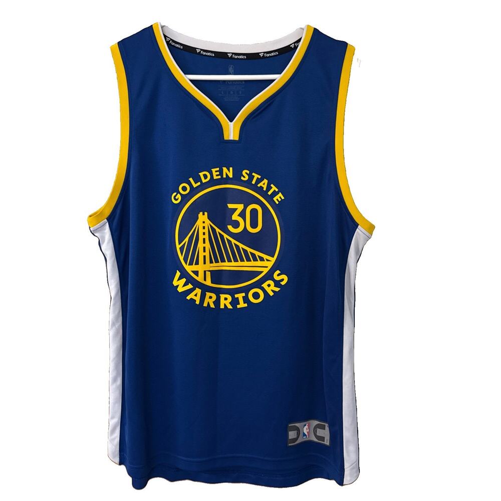 Nike Golden State Warriors NBA Stephen Curry #30 Rush Blue Icon Swingman Size L